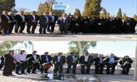 به مناسبت هفته دولت عطر افشانی و گلباران قبور مطهر شهدای رفسنجان و مدافع سلامت